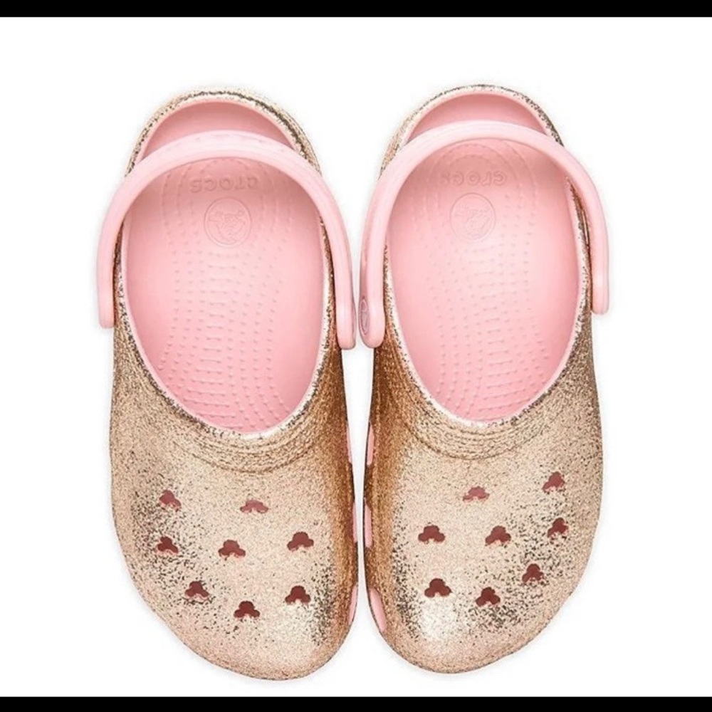 Disney Rose Gold Crocs Size 6